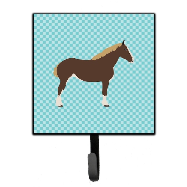 Carolines Treasures Percheron Horse Blue Check Leash or Key Holder BB8080SH4 - main